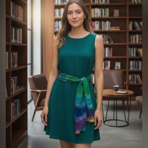 RACHEL ZOE BLUE SLEEVELESS SPRING SUMMER CASUAL / DRESSY SWING DRESS SIZE 10